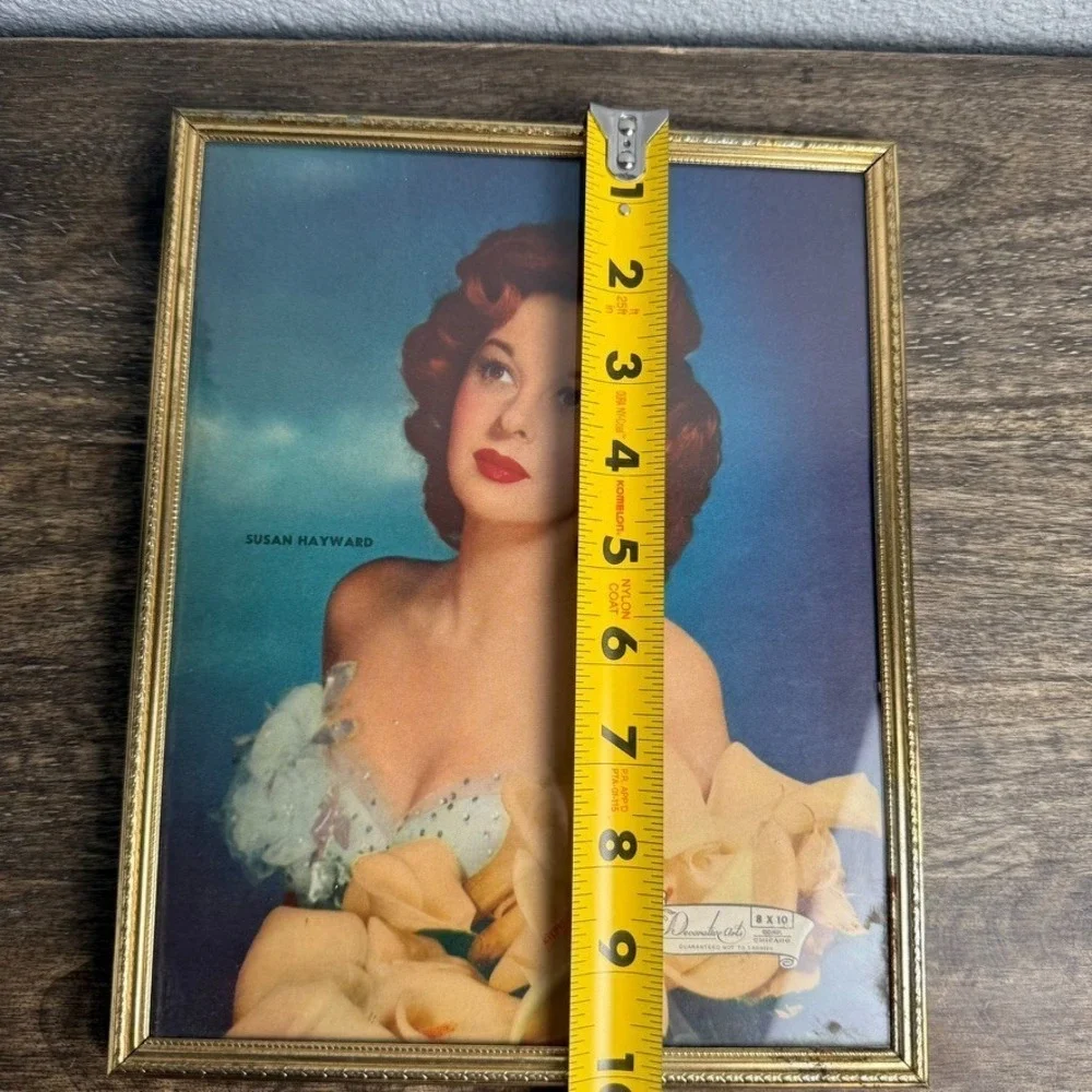 Old Hollywood Glamour Vintage Frame Susan Hayward Display Insert MCM Decor